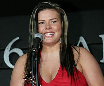 Christina receiving the Young Artist Award for ''Best Performance in a TV Series (Comedy or Drama) - Supporting Young Actress.'' Click the image to view it at a larger size