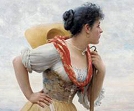 Eugene de Blaas (1843-1931), �Daydreaming'--click to enlarge