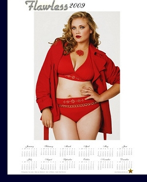 ''Flawless'' plus-size model calendar, 2009