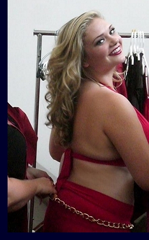 Candid photo from ''Flawless'' plus-size-model calendar shoot, 2009
