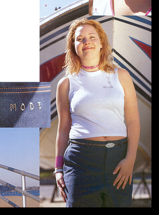 Junior plus-size model Mari in ''Phat Stuff'' editorial; June/July 1998 issue