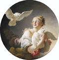Girl Holding a Dove