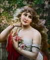 Young Lady With Roses